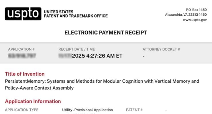 PersistentMemory: Systems and Methods for Modular Cognition with Vertical Memory and Policy-Aware Context Assembly