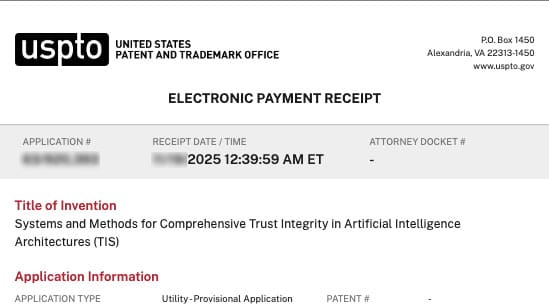 Systems and Methods for Comprehensive Trust Integrity in Artificial Intelligence Architectures (TIS)
