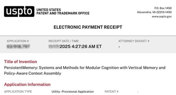 PersistentMemory: Systems and Methods for Modular Cognition with Vertical Memory and Policy-Aware Context Assembly